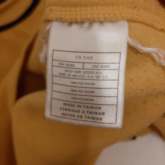 Nike Baseball Nike Team Sweatshirt Fleece Men XL Yellow/Black Black Label READ - Picture 7 of 16